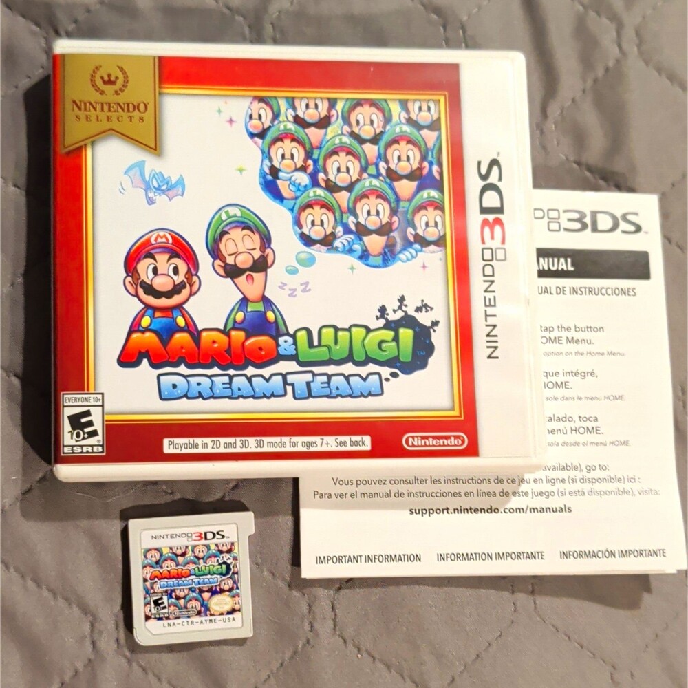 Nintendo Mario & Luigi: Dream Team Nintendo Selects 3DS Manual NTSC-U/C E10+